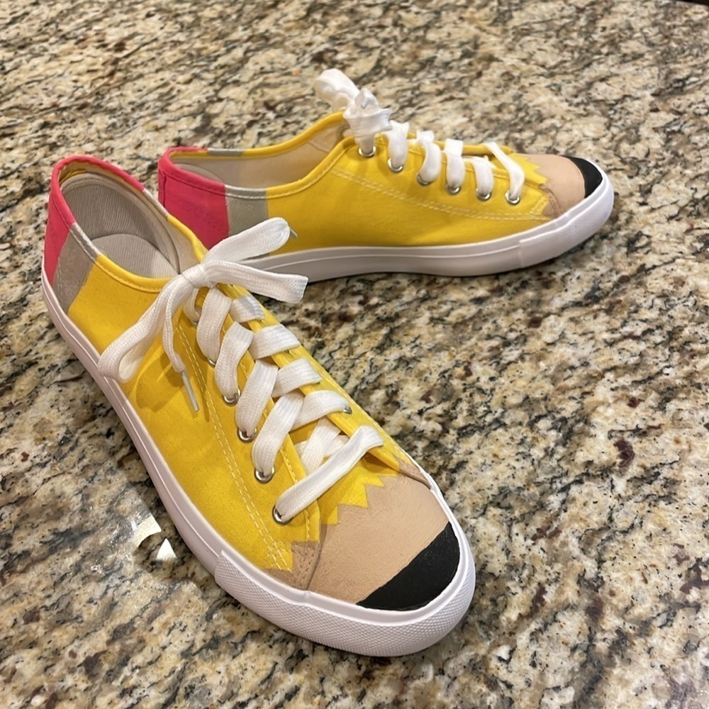 Pencil✏️Tennis shoes 💛💗Canvas Sneakers✏️ - Picture 13 of 16